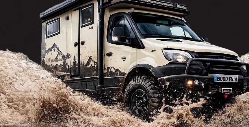 Camperul SFINX 4x4 în teren